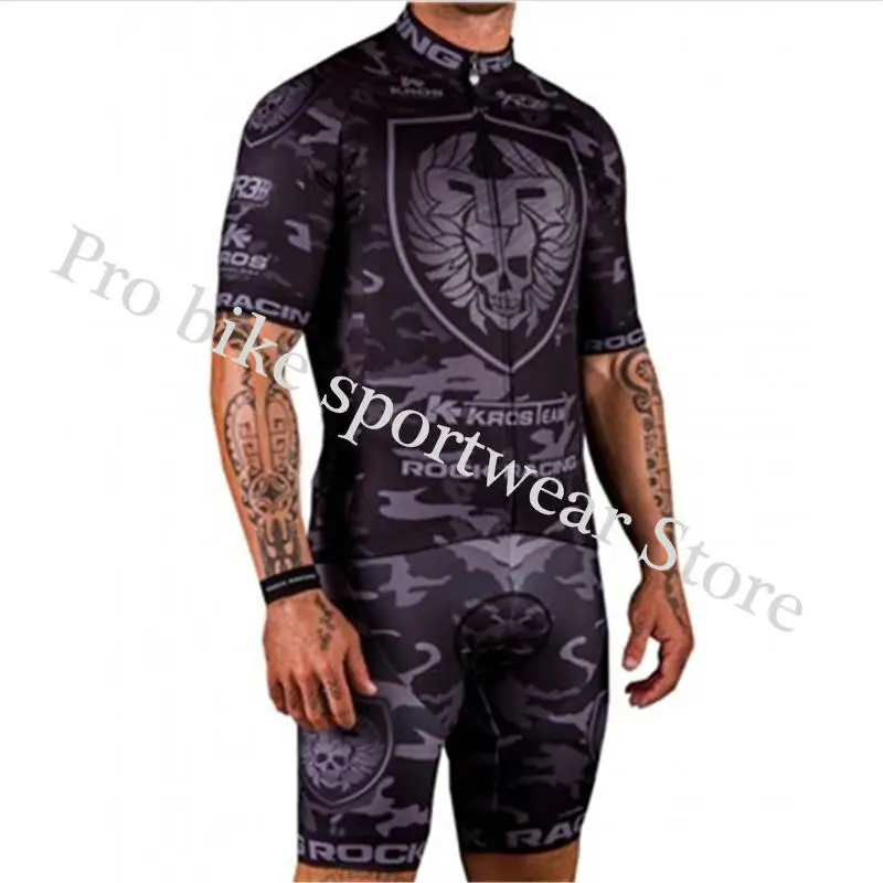 cycling jersey set H Велоспорт Джерси Pro Team Рок Гонки короткий рукав велосипед+ дышащие шорты комплект Майо Ropa Ciclismo Одежда - Цвет: cycling jersey set H