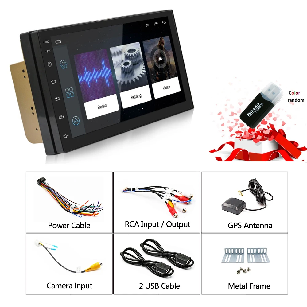 $99 99 Android 6 0 Автомобильный Радио 2 din dvd плеер стерео Авто Стерео сенсорный экран