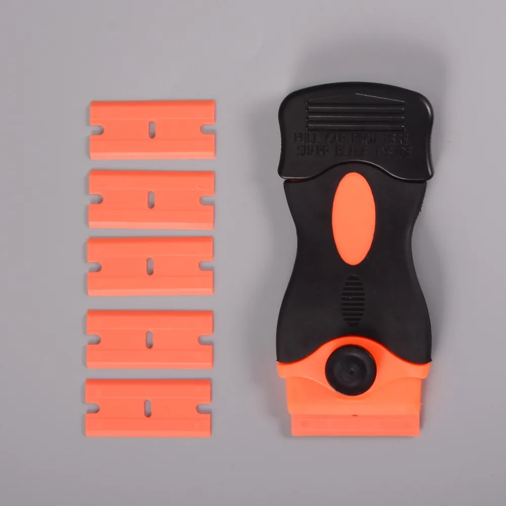 FOSHIO виниловый инструмент для очистки стекла пластиковый скребок бритвы + 5 шт.