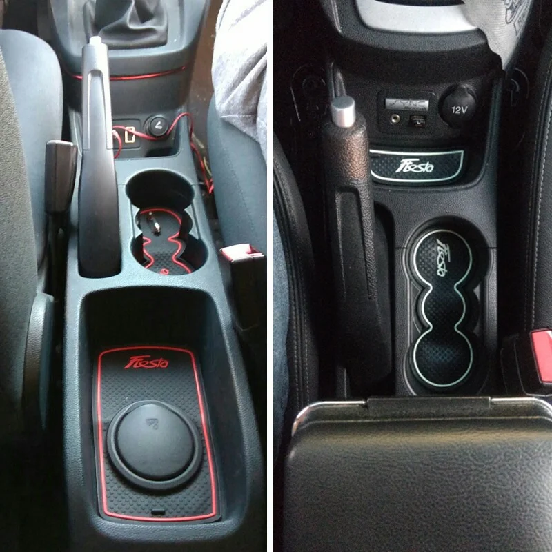 Для Ford Fiesta 2009- автомобильные аксессуары 3D резиновый коврик для интерьера, коврик для двери, автомобильный держатель для телефона, автомобильный стиль
