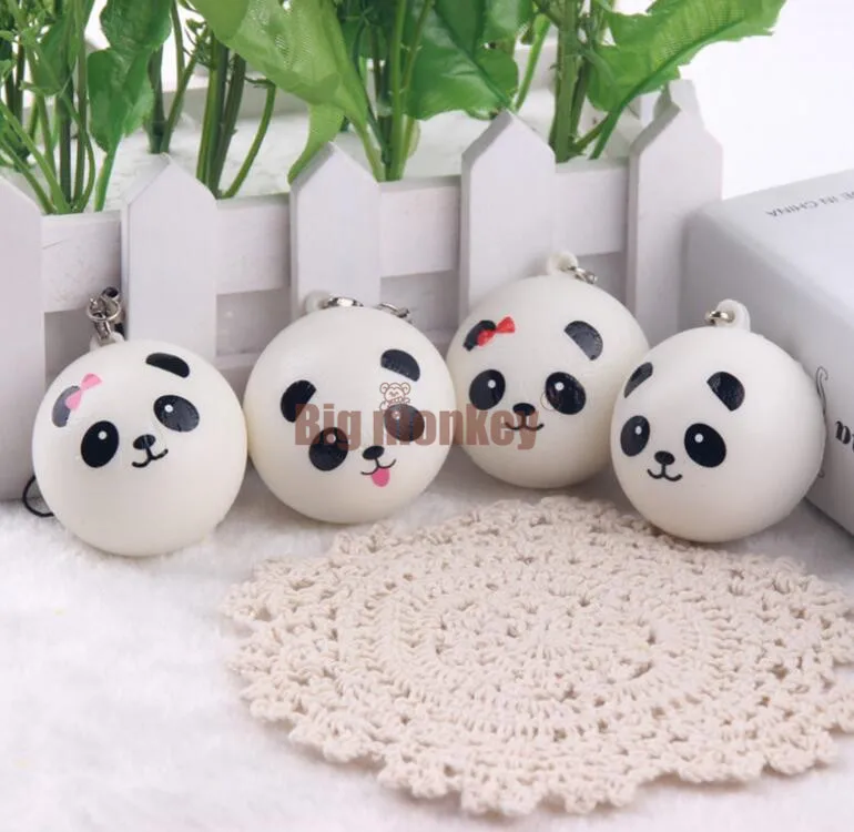 1 шт 4 см ПУ вида стилей каваи мини панда пара мягкий сотовый телефон