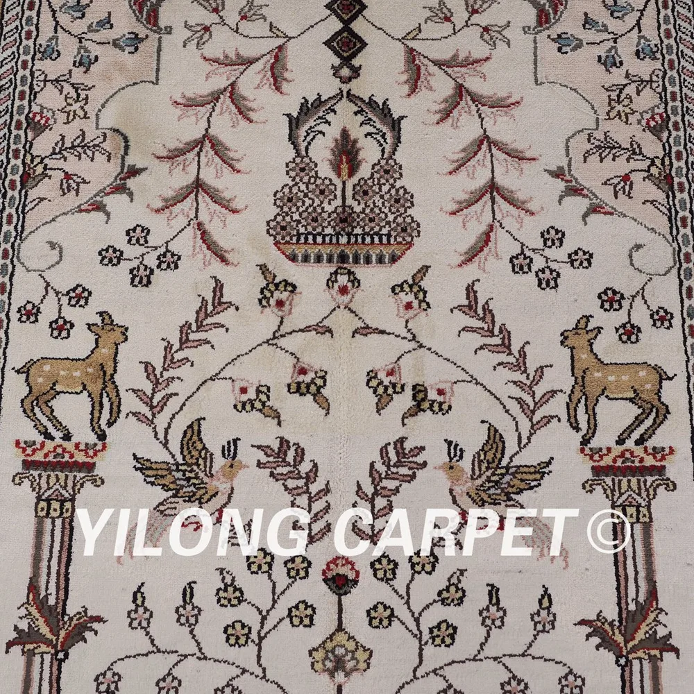 YILONG 3 'x 5' ручной работы восточные двери жизни ковер желтый и белый изысканный