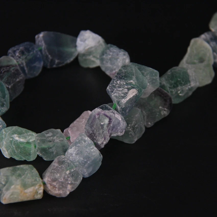 15 5 дюйма/нить необработанный Радужный флюорит необработанные бусины