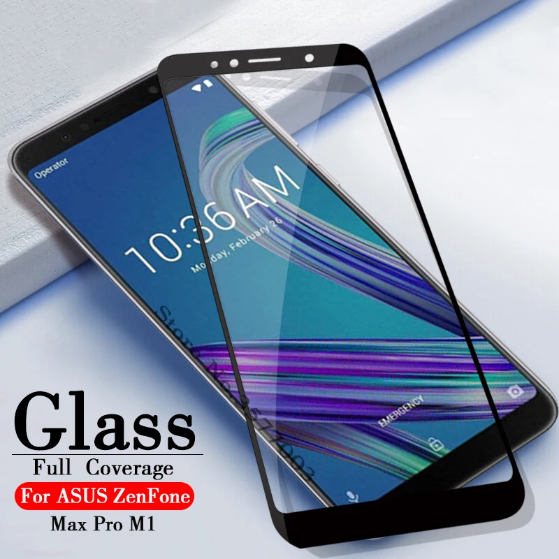 

Full Cover Tempered Glass For ASUS ZenFone Max Pro M1 ZB601KL ZB602KL 6" Screen Protector protective film Premium phone glas 3D