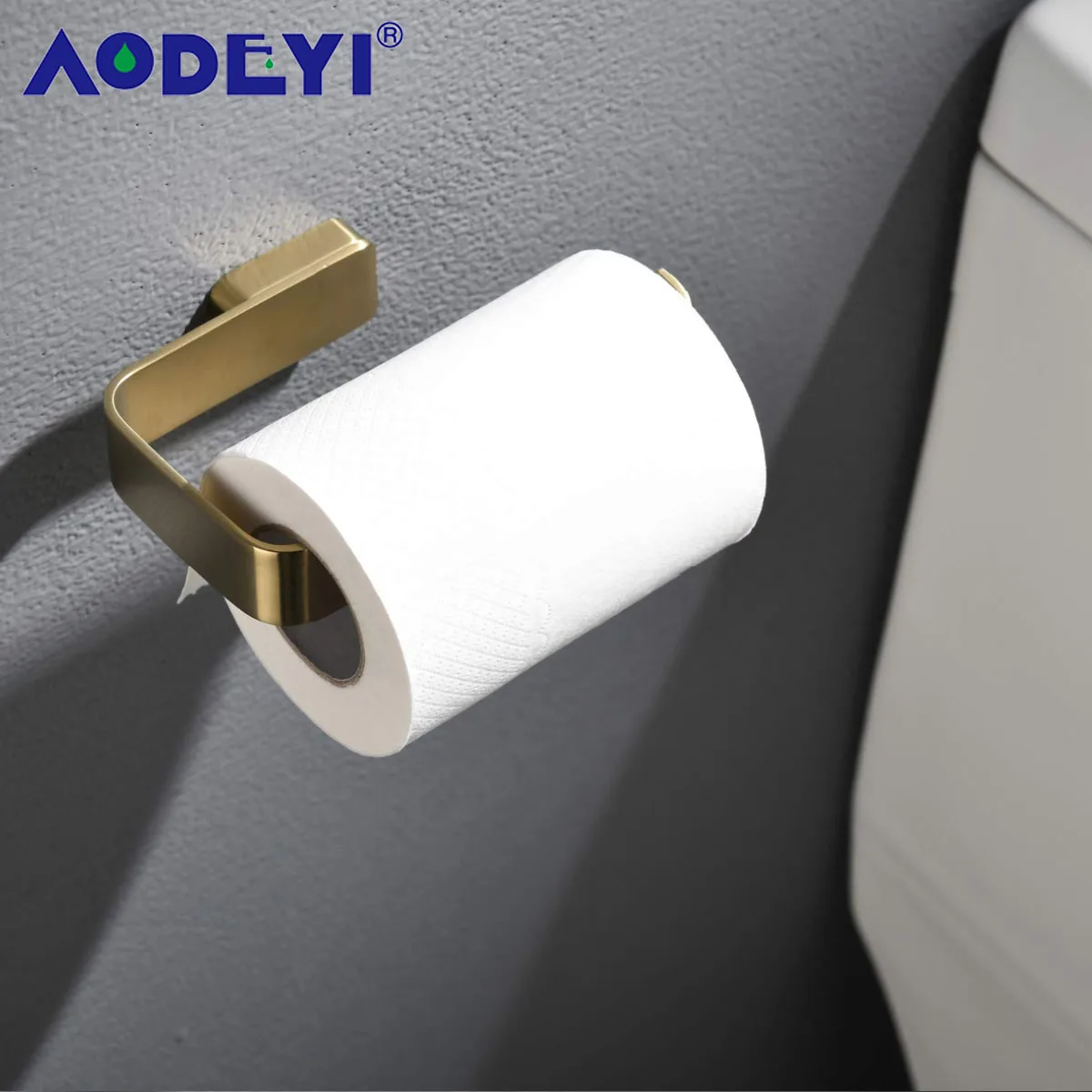 Paper Holder Набор оборудования для ванной комнаты матовый золотой Халат крюк стойки для полотенец Бар Полка держатель бумаги настенное крепление аксессуары для ванной комнаты латунь - Цвет: Paper Holder