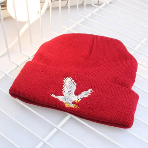 Зимняя вязаная шапка Wram с принтом орла крючком женская Лыжная шерстяная