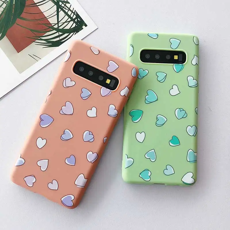 Чехол для Samsung Galaxy S10 S10e S9 S8 Plus Note 8 9 градиент цвета конфеты модный силиконовый