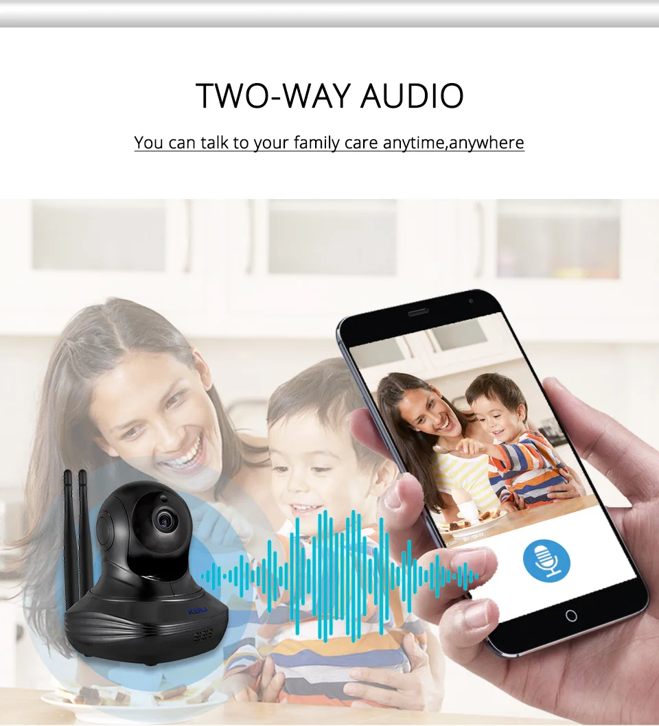PTZ Full HD 1080P беспроводная Wi-Fi ip-камера с управлением через приложение, камера видеонаблюдения в помещении, двухстороннее аудио ночное видение