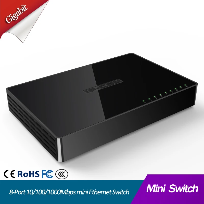 

Коммутатор сетевой Gigabit, 8 портов, 10/100 Мбит/с, 8 портов