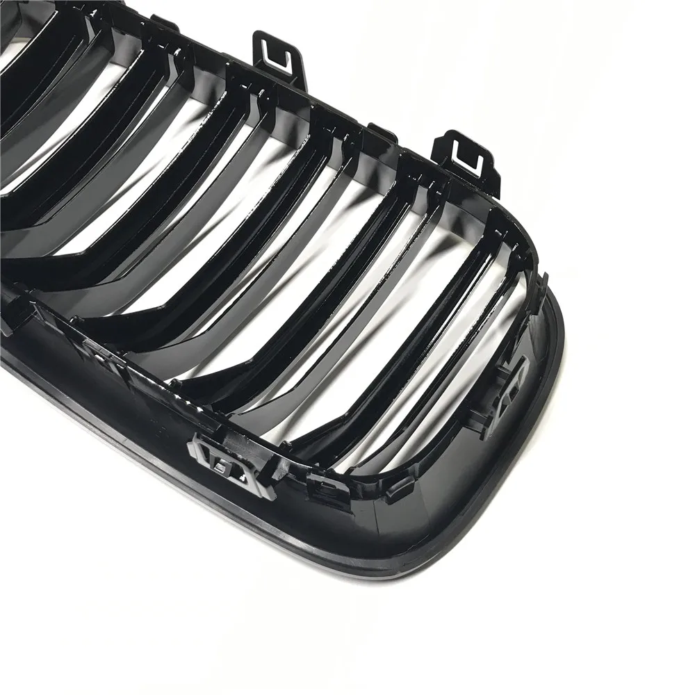Двойная пара гоночных грилей для BMW F34 Gran Turismo 320i 328i 330i 335i 340i 325d глянцевая черная