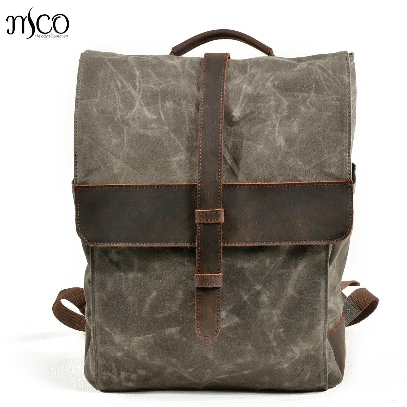 New Men Backpack Vintage Leather Canvas School Portable Wearproof Travel Bag Women Rucksack Knapsack Bagpack mochila | Багаж и сумки