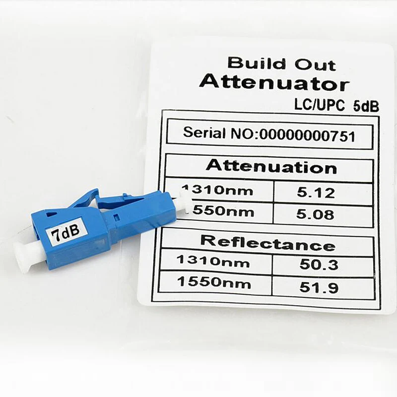 5pcs LC UPC Female to male 7dB Fiber Optic Attenuator simplex fiber optic Adapter Free shipping | Мобильные телефоны и