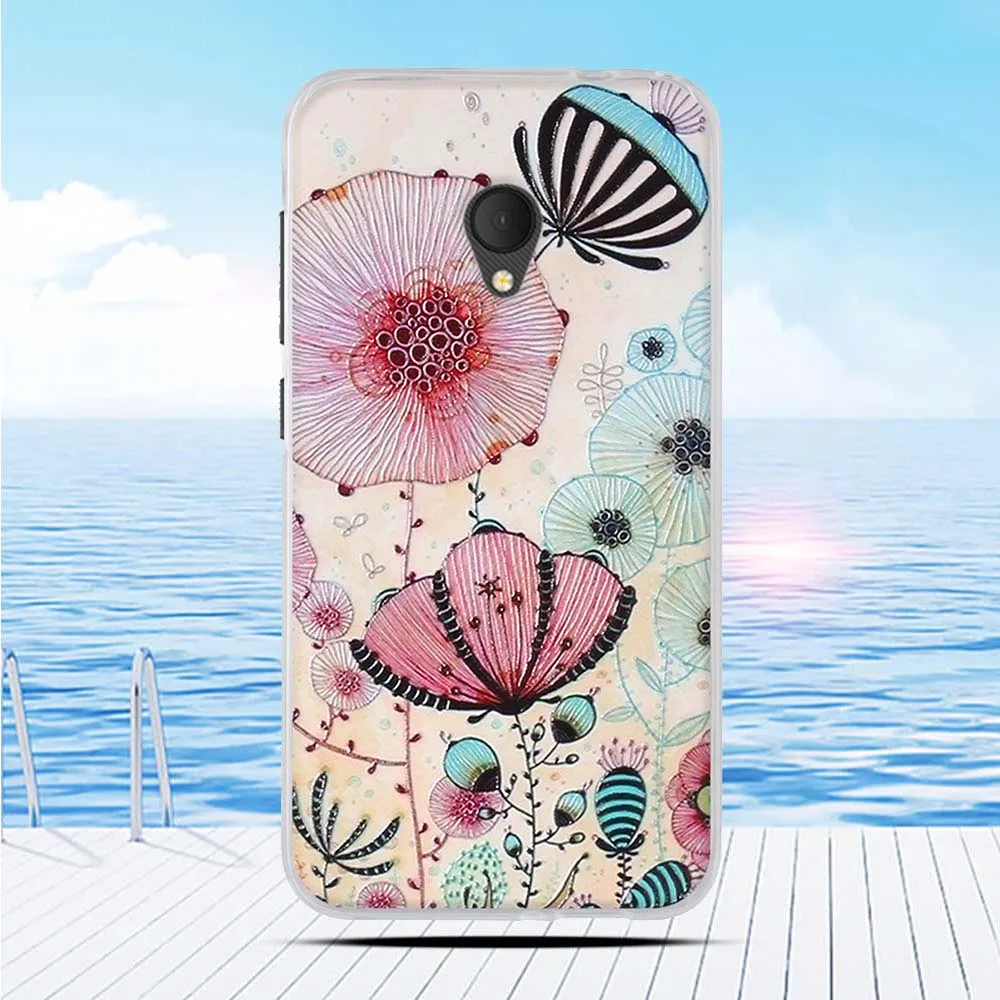 Для Alcatel U5 4G 5044D 5044Y 5 0 &quotчехол с мультипликационным принтом цветок задняя крышка