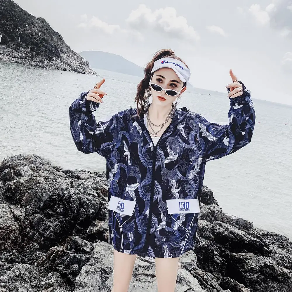 

Bomber Jacket Women Baseball Coat Autumn Summer Long Sleeve Casual Hip Hop Dance Show Harajuku Stitching Hooded Jackets Female