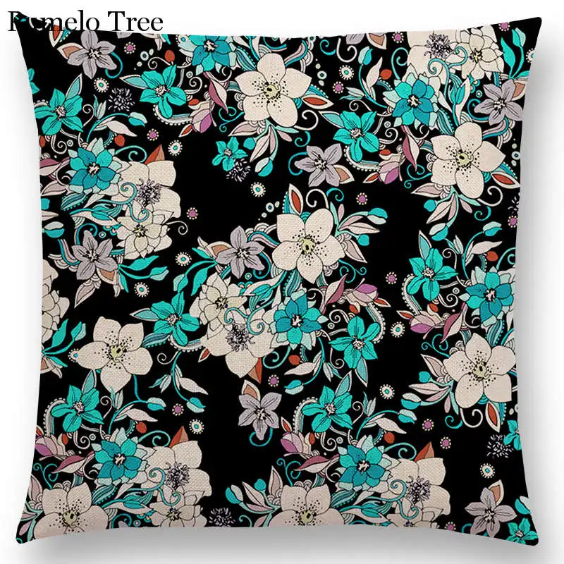 Великолепные Цветы круг цветочные изгибы абстрактный узор цветы Пейсли Бабочка