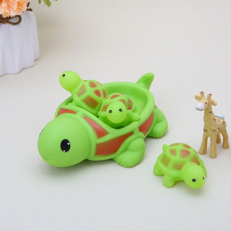 Милые животные поплавок Squeeze звук скрипучий душ вода детская Ванна игрушки набор MAY29-B