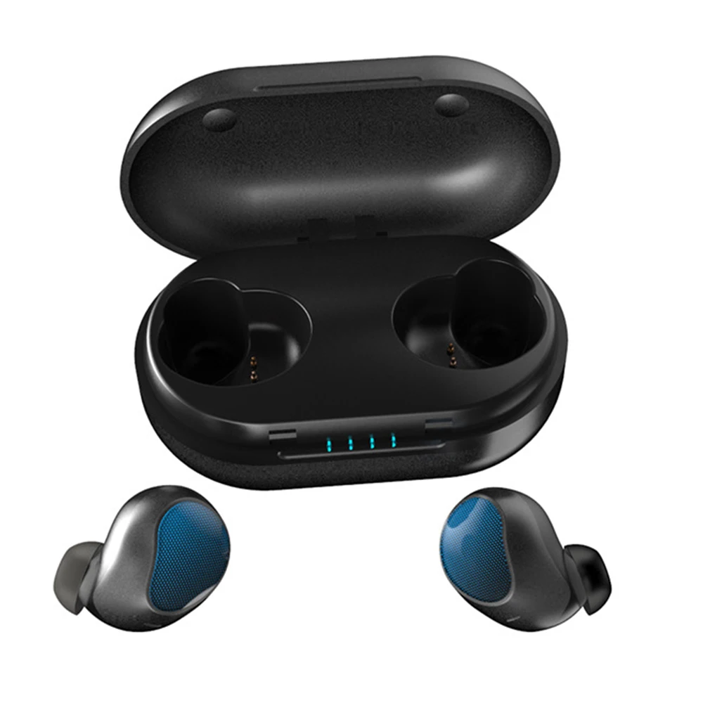 Беспроводной наушники вкладыши TWS с V5.0 Bluetooth глубокий бас стерео звук Шум