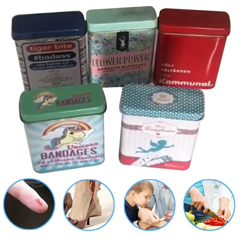Korea Cute Cartoon Waterproof Bandage Band-Aid Hemostatic Adhesive For Kids Children Braces Supports Style Random
