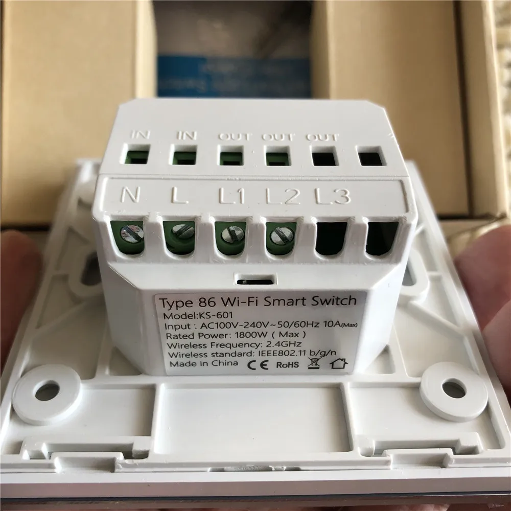 Настенный светильник ключатель света Rillpac KS-601 евро 86 стилей Wi-Fi беспроводное