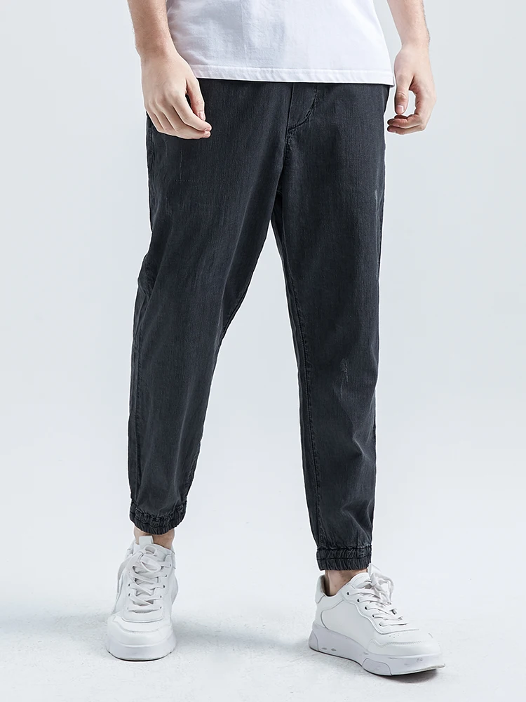 Пионерский лагерь Новый Для мужчин хлопка стрейч джинсы брюки Slim Fit джинсовые
