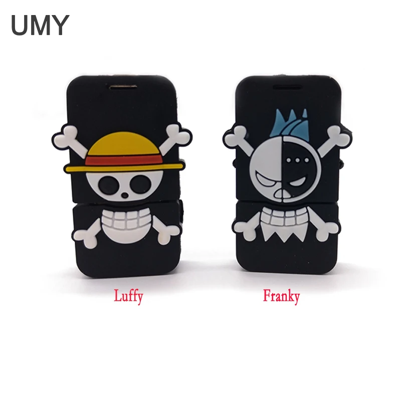 Мультфильм пират ОДИН КУСОК usb флэш-накопитель 4 ГБ 8 16 32 64 реальная емкость карта