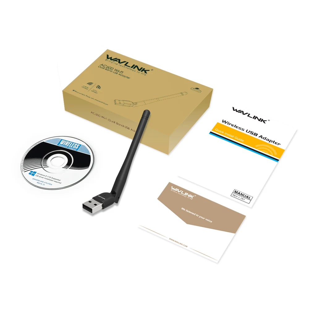 Wavlink USB Wifi ключ 5 ГГц usb беспроводной wifi адаптер двухдиапазонный 2 4G/5G сетевая карта