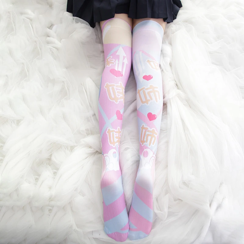 

Lolita Girls Women Stockings Anime Re:Zero Starting Life in Another World Ram Rem Velvet Long Stocking Overknee Tights Socks