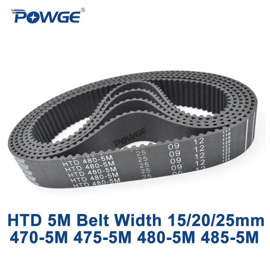 Ремень ГРМ POWGE HTD 5M C = 470/475/480/485 ширина 15/20/25 мм зубья 94 95 96 97 HTD5M синхронный ремень 470-5