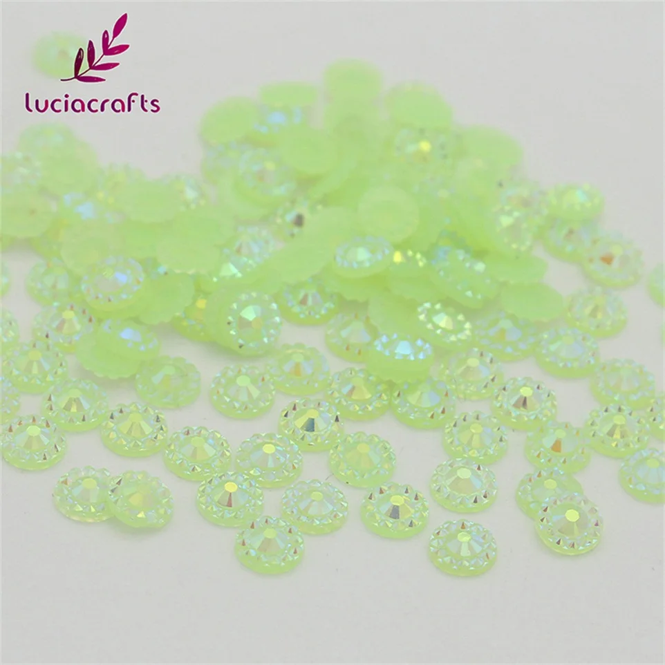 Lucia crafts 144 шт/288 шт 5 мм варианты нескольких цветов блеск Подсолнух смолы дрель плоская задняя часть шарика украшения G0209