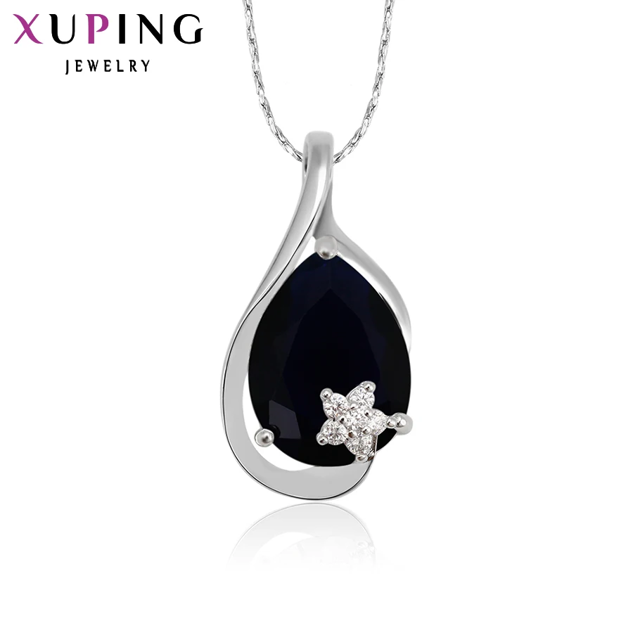 Xuping кулон с родиевым цветным покрытием капли воды белым \ красным синим