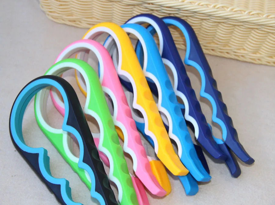 1Pcs Creative Silicone Multi-functional Four In One Bottle Opener Home Safe Open Cans Anti-skid Cap Kitchen Tool Barware 7zcx623 | Дом и сад