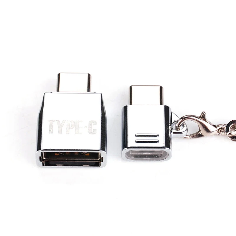 Металлический брелок тип-c адаптер Комплект Мини Micro USB-type C и USB для тип-c OTG конвертер синхронизации данных зарядный адаптер для samsung