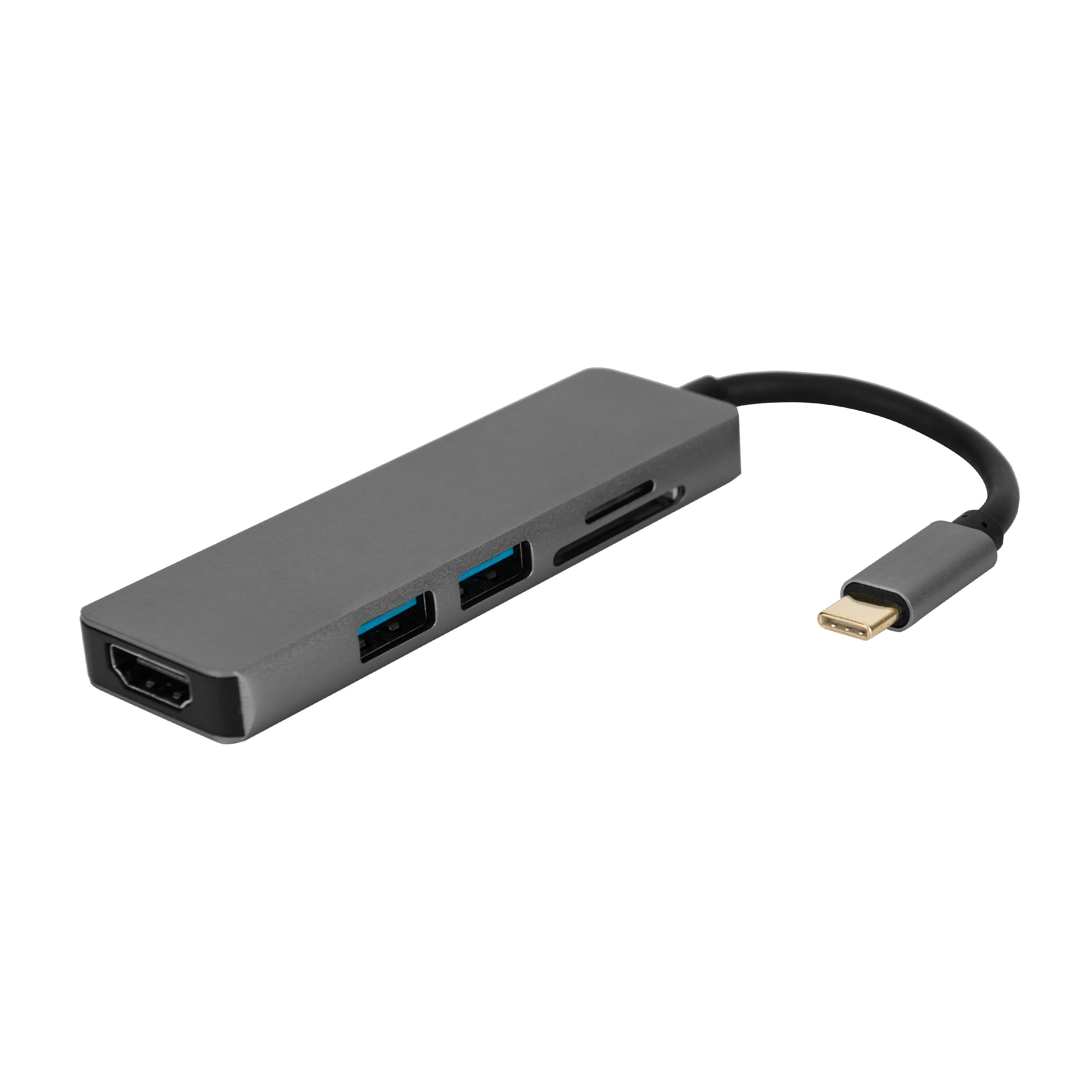 5 в 1 USB хаб с кардридером для macbook 4 к HDMI| |