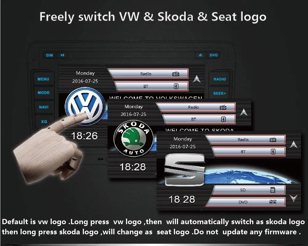 Camecho 2 Din автомагнитола DVD Авторадио gps 7 ''Мультимедиа Стерео для VW/Volkswagen/Golf/Polo/Tiguan/Passat/b7/SEAT/leon/Skoda