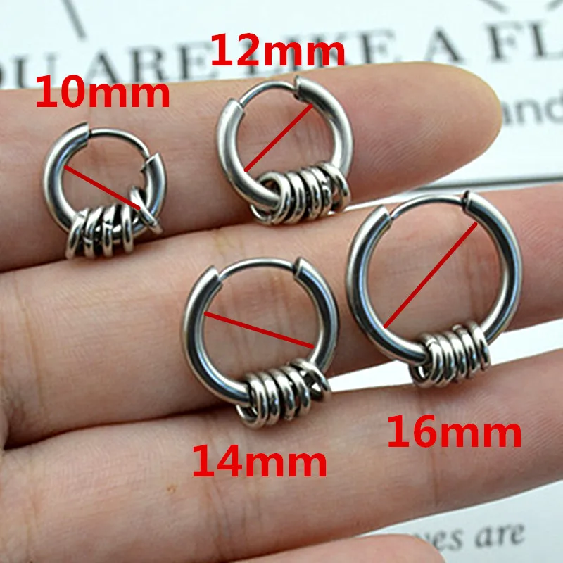 Hoop Earrings For Women men Titanium steell Trendy star ins net red with the same hip-hop personality all-match student earings