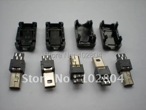 30 шт. в партии Micro USB 8 pin штекер пластиковый корпус|usb dip|connector hondaconnector straight |
