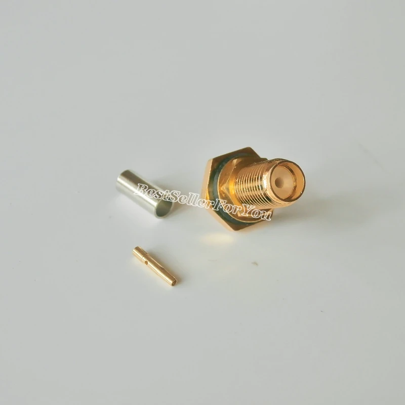 10 SMA женский водонепроницаемый переборка обжимной RG174 RG316 LMR100 кабель RF