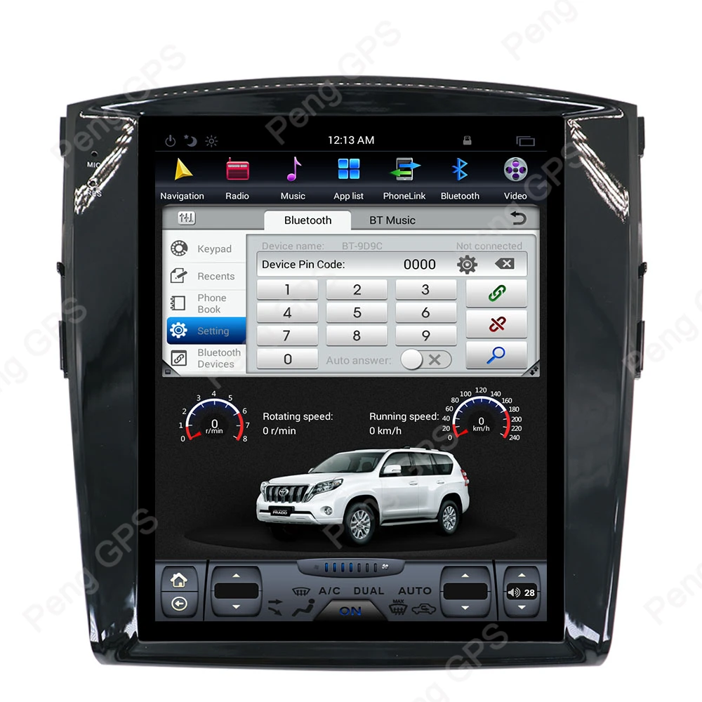 12,1 дюймов Android 7,1 Автомагнитола gps-навигация, dvd-плеер для MITSUBISHI Pajero V97 V93 Shogun Montero 2006+ Tesla style 1080P