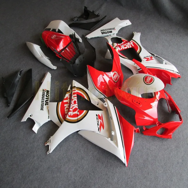 

Изготовленный На Заказ набор для тела мотоцикла красного и белого цвета Модель 2007 2008 GSXR 1000 07-08 K7 для обтекателей литьевая форма M2