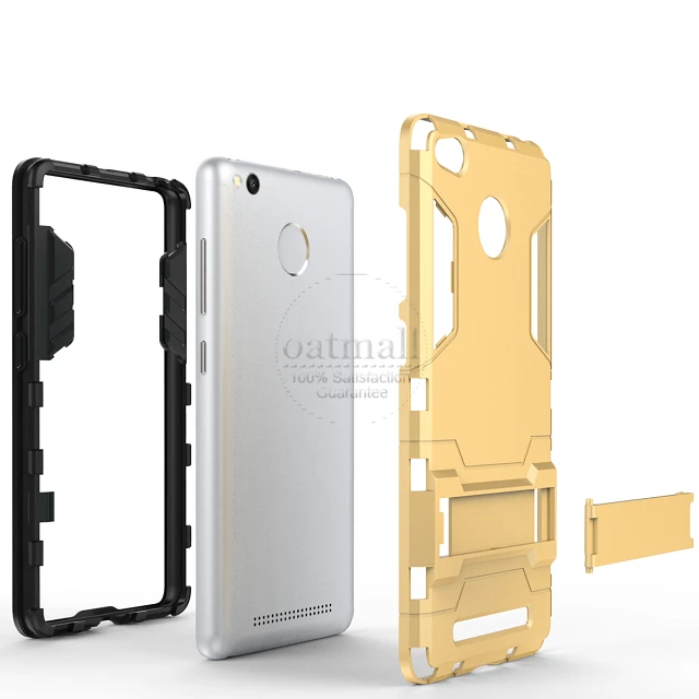 Новый двухслойный жесткий гибрид PC + TPU для xiaomi mi redmi 3 s Чехол Armor Tech задняя крышка с