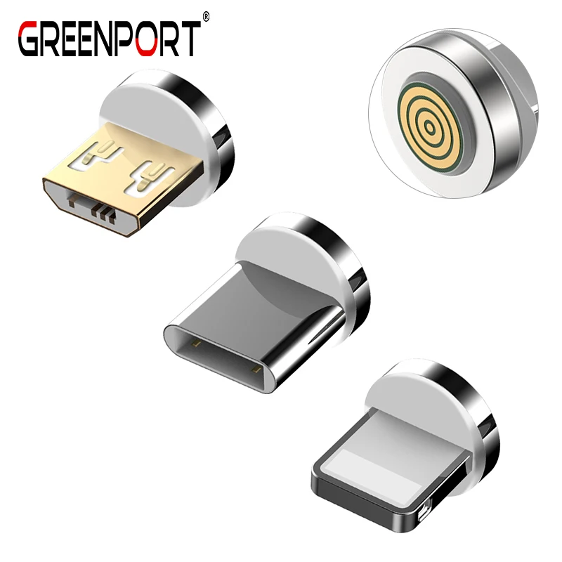 Магнитный штекер GREENPORT 12th для iphone Type C Micro usb мобильный телефон кабель зарядки xiaomi