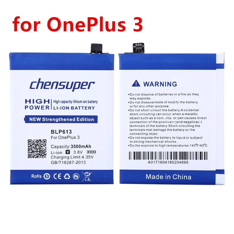 Chensuper 3500 мАч BLP613 батарея для OnePlus 3 One Plus сотового телефона | Мобильные телефоны и