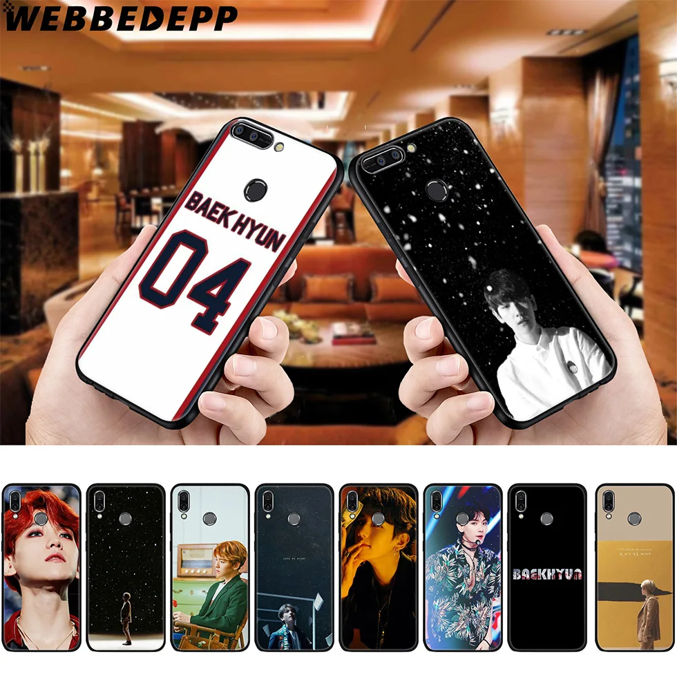 WEBBEDEPP Baekhyun EXO Soft Case for Huawei P8 P9 P10 P20 P30 Lite Pro P Smart Z Plus 2019 Y6 Prime 2018 2017 Mini |