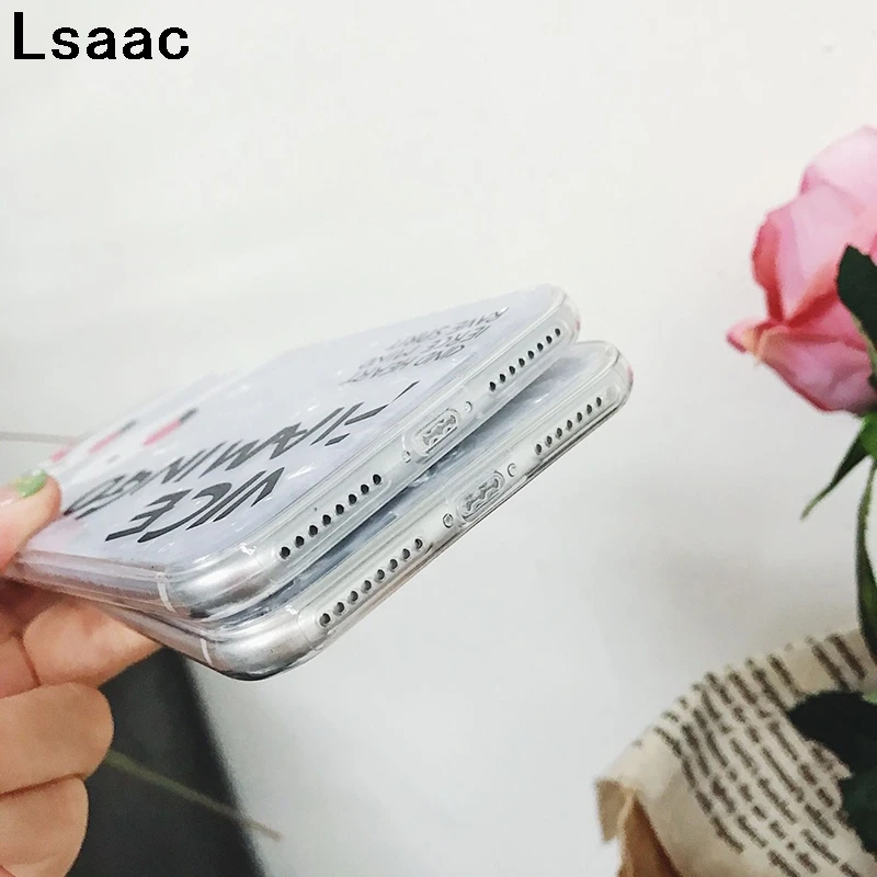 Мультяшная ракушка чехол для iPhone X 6 S 7 8 Plus модная задняя крышка Фламинго лист