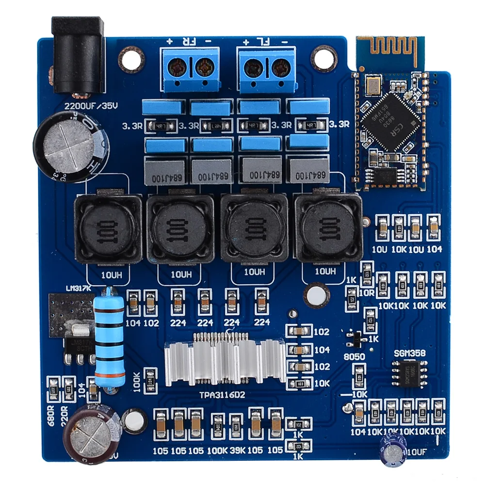 Новинка TPA3116 Bluetooth CSR 4 0 Класс D плата стерео усилителя звука 2*50 Вт + 24 В 5 А адаптер
