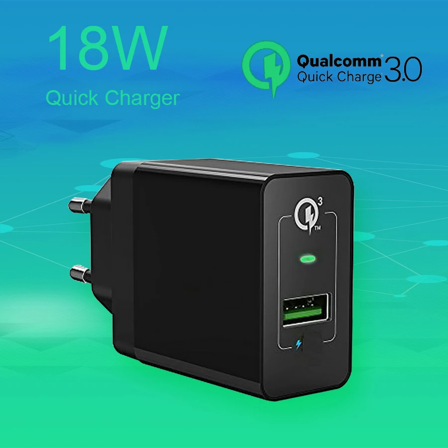 SUMPK USB Quick Charge 3 0 18 Вт двойное зарядное устройство для iPhone X быстрое адаптер Huawei Samsung