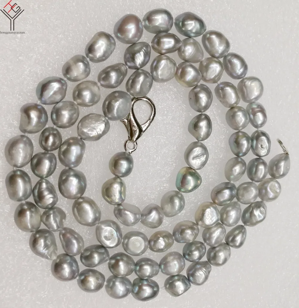 

Женское Ожерелье из натурального пресноводного жемчуга, 9 х10 мм, 120 см, 47 дюймов