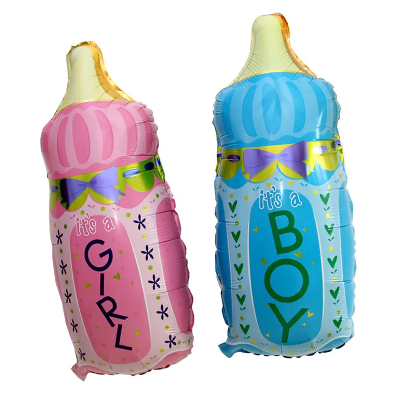 Colorful 40*80cm BOY GIRL Shower Feeding Bottle Foil Balloon Aluminum Baloon Newborn Baby Show Birthday Party Home Decor