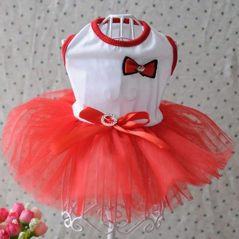 Платье юбка для домашних питомцев свадебная рубашка с изображением Йорка Тедди