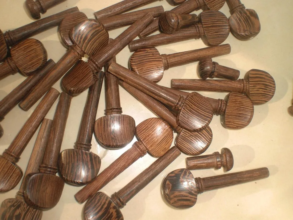 4 Sets Wenge wood Violin Pegs 4/4 inlcuding 16 pcs pegs &amp end pin all | Спорт и развлечения